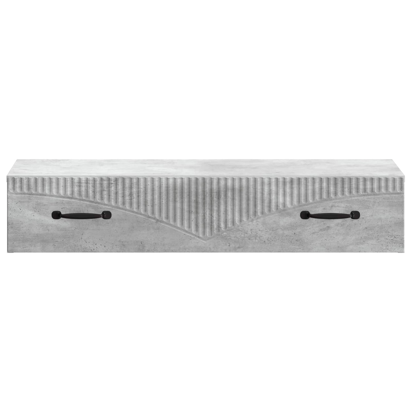Tavolino da Parete Laterale Grigio Cemento 87,5 x 34,5 x 17 cm