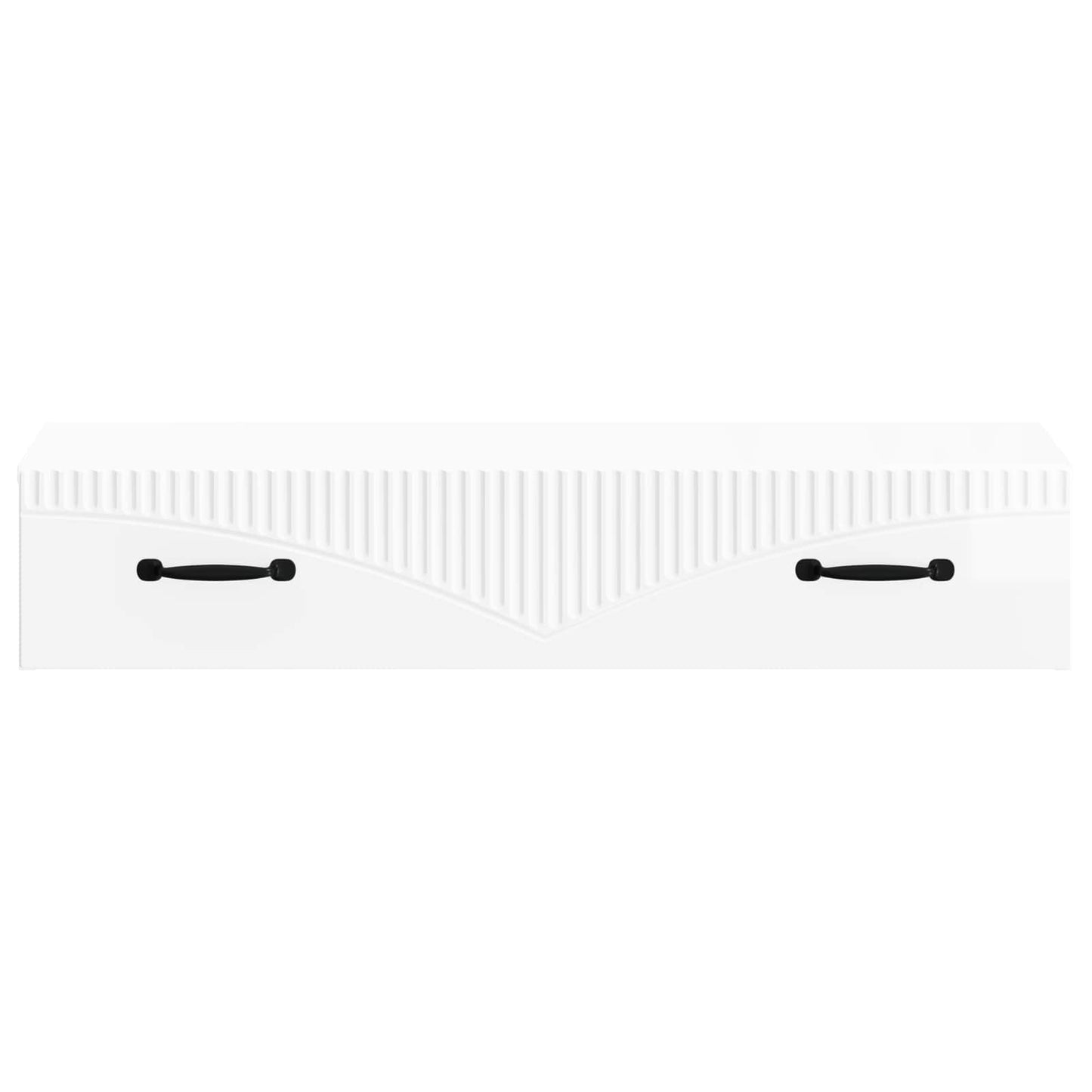 Tavolino da Parete Laterale Bianco Lucido 87,5 x 34,5 x 17 cm | homemem39