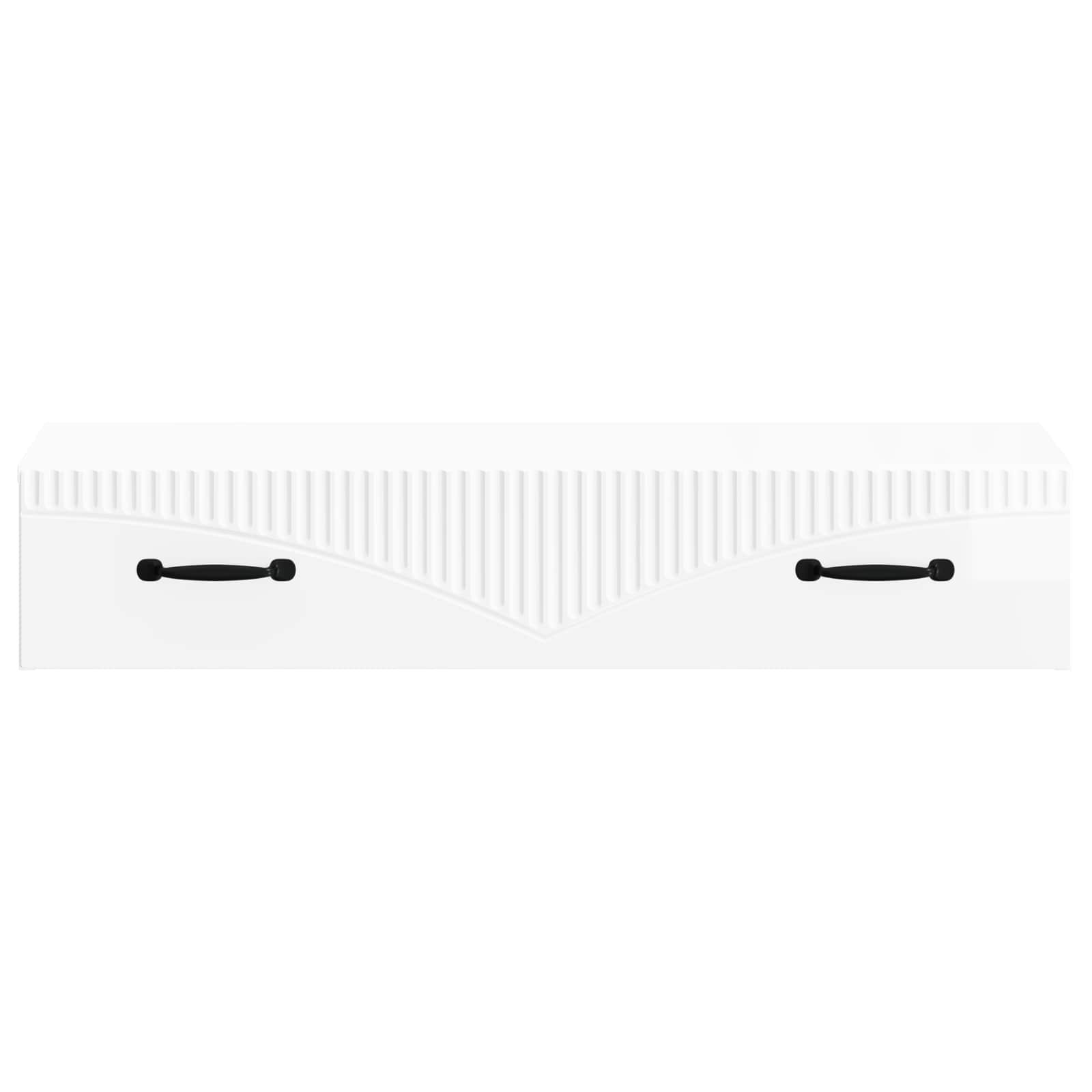 Tavolino da Parete Laterale Bianco Lucido 87,5 x 34,5 x 17 cm | homemem39