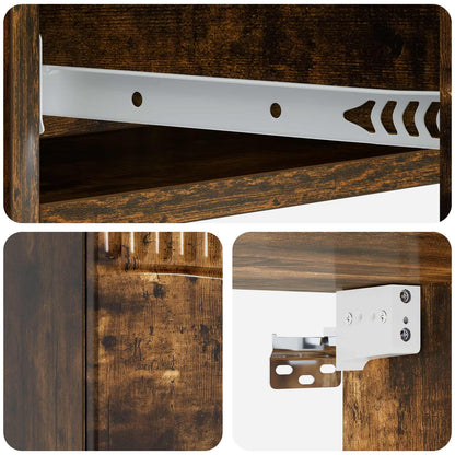 Tavolino da Parete Laterale Rovere Fumo 87,5 x 34,5 x 17 cm | homemem39