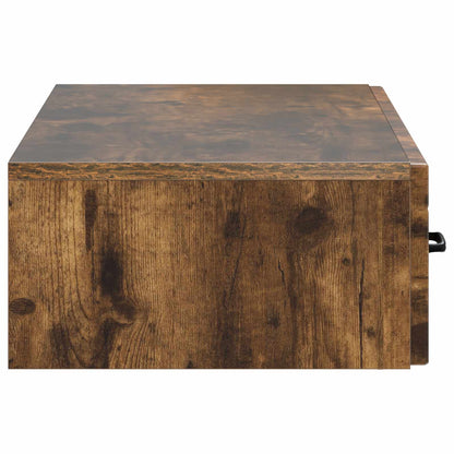 Tavolino da Parete Laterale Rovere Fumo 87,5 x 34,5 x 17 cm