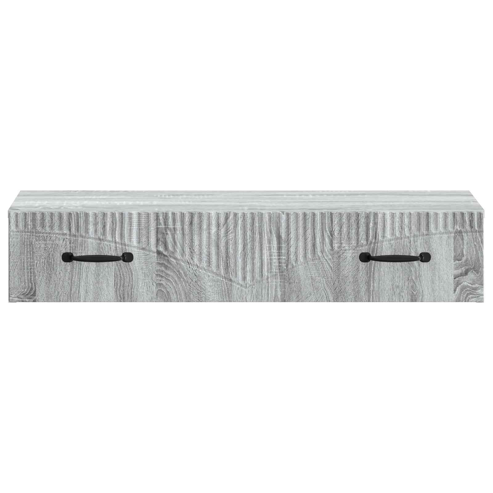 Tavolino da Parete Laterale Grigio Sonoma 87,5 x 34,5 x 17 cm | homemem39