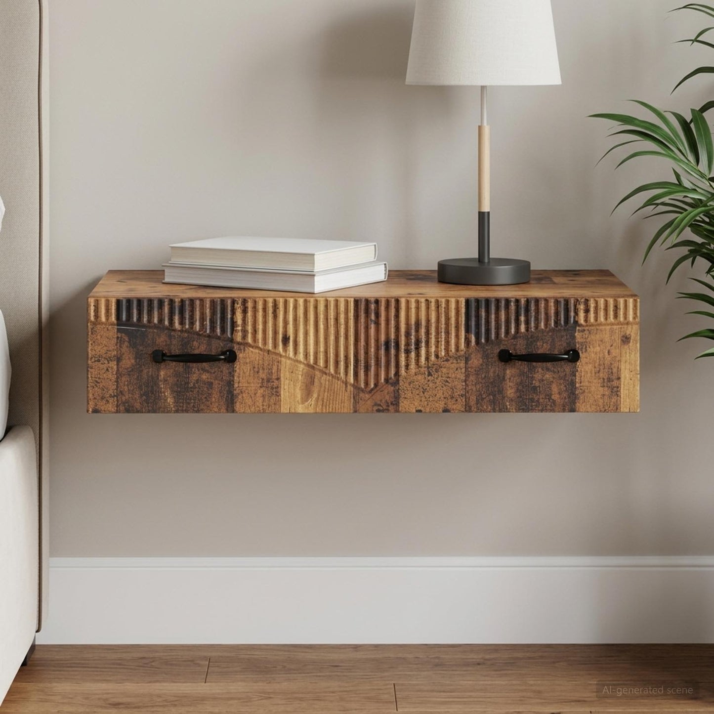 Tavolino da Parete Laterale Legno antico 87,5 x 34,5 x 17 cm