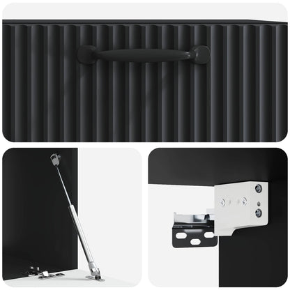Mobile Porta TV da Muro Nero 59,5 x 41 x 30 cm | homemem39
