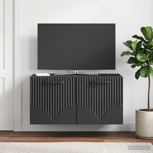 Mobile Porta TV da Muro Nero 59,5 x 41 x 30 cm - homemem39