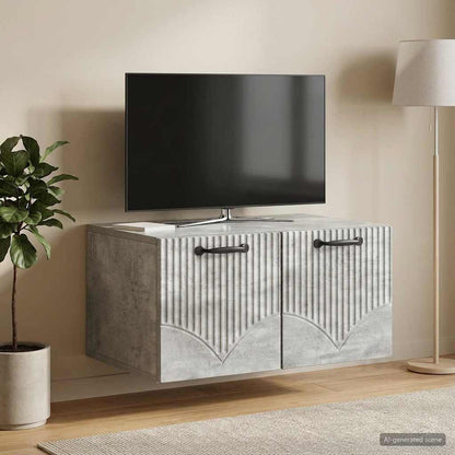 Mobile Porta TV da Muro Grigio Cemento 59,5 x 41 x 30 cm