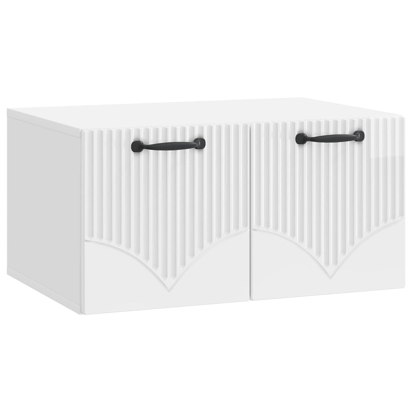 Mobile Porta TV da Muro Bianco Lucido 59,5 x 41 x 30 cm