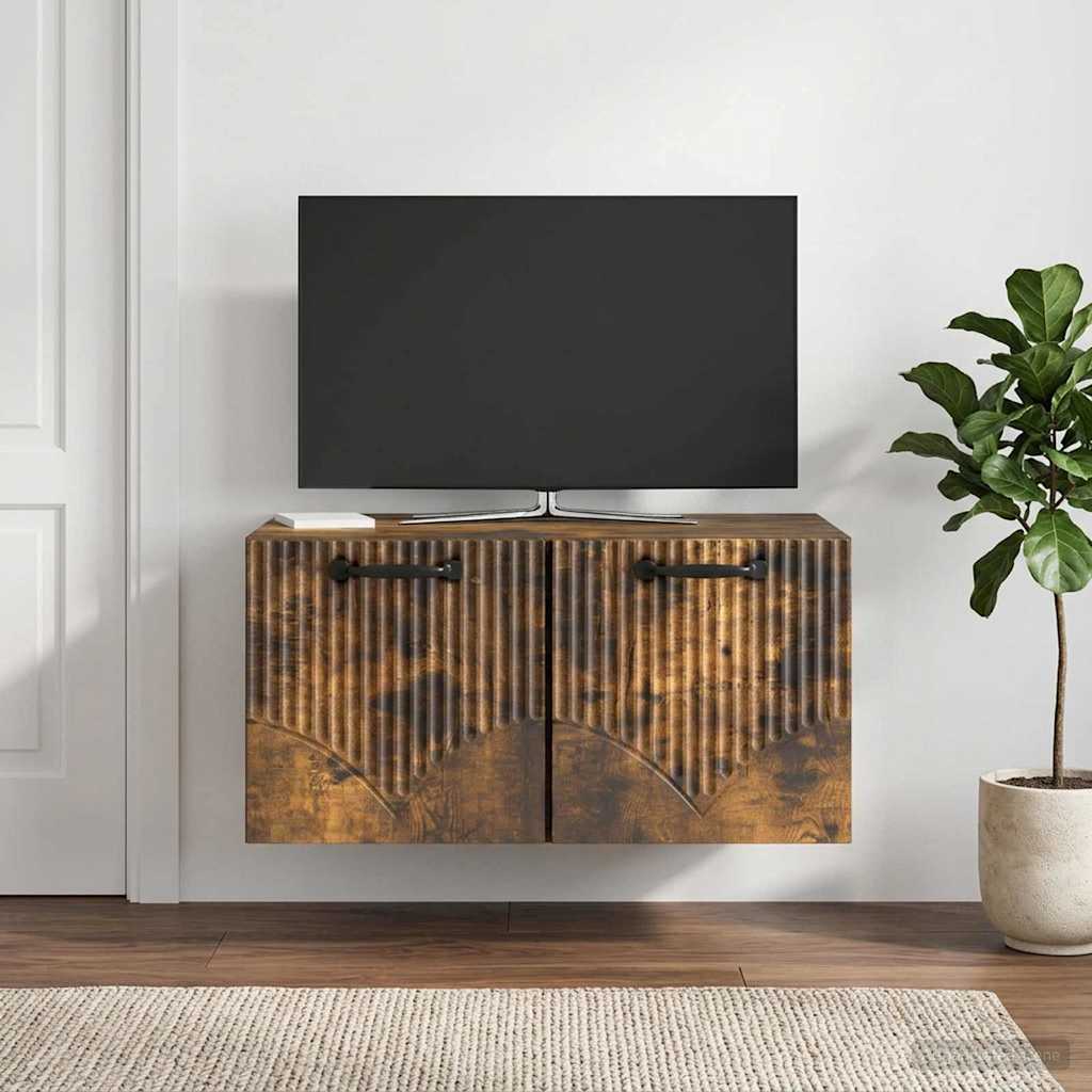 Mobile Porta TV da Muro Rovere Fumo 59,5 x 41 x 30 cm
