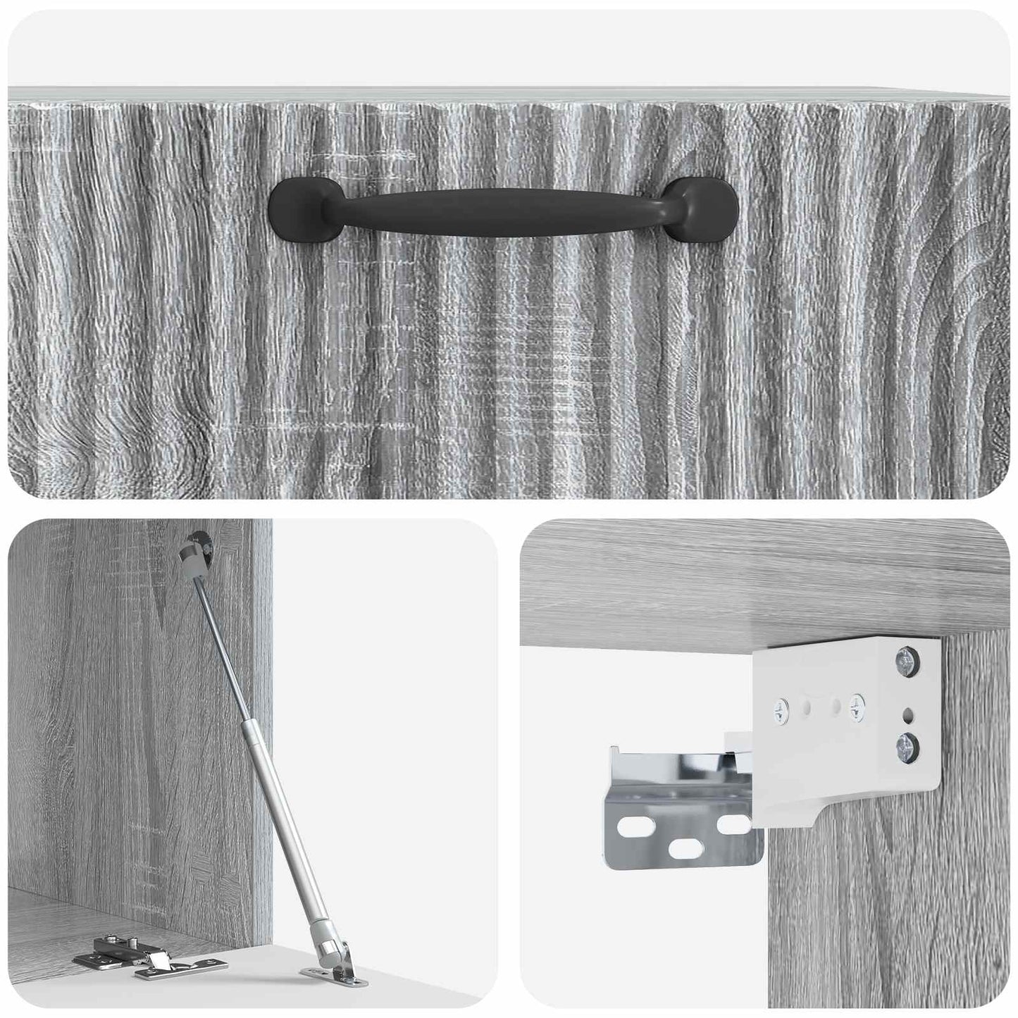 Mobile Porta TV da Muro Grigio Sonoma 59,5 x 41 x 30 cm | homemem39