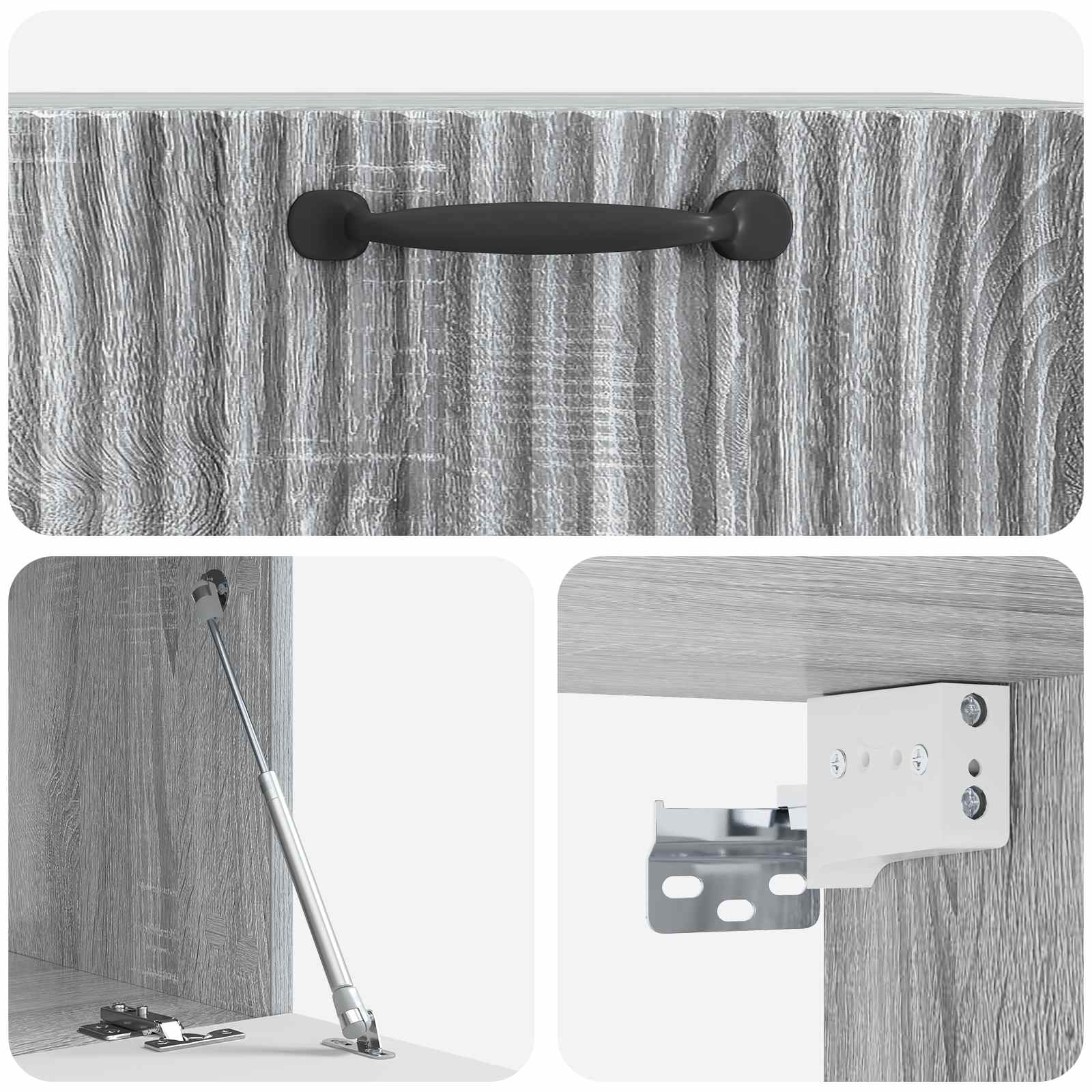 Mobile Porta TV da Muro Grigio Sonoma 59,5 x 41 x 30 cm | homemem39
