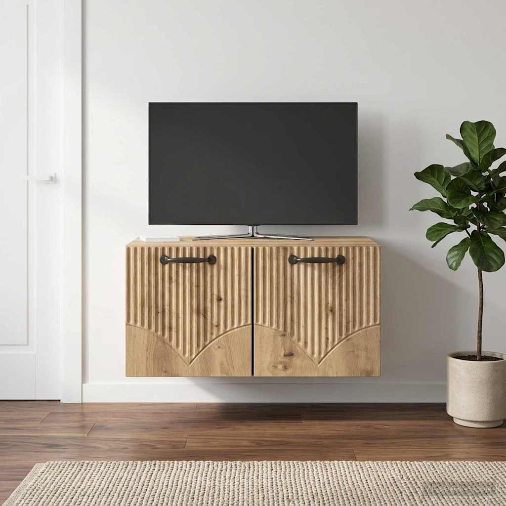 Mobile Porta TV da Muro Rovere Artigianale 59,5 x 41 x 30 cm