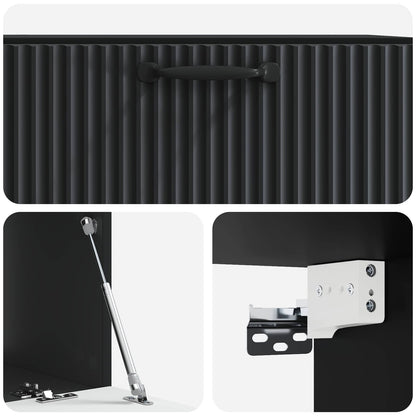 Mobile Porta TV da Muro Nero 78,5 x 41 x 30 cm