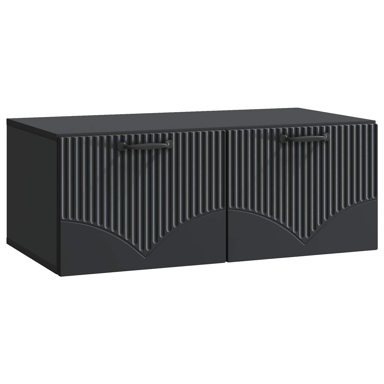 Mobile Porta TV da Muro Nero 78,5 x 41 x 30 cm | homemem39