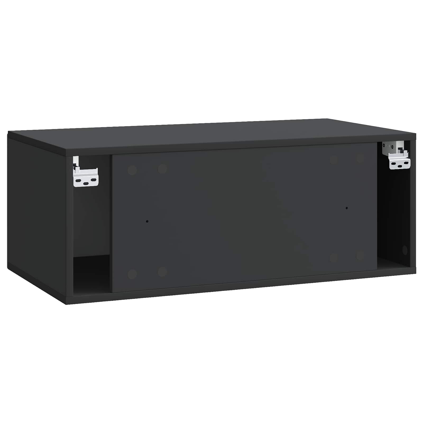 Mobile Porta TV da Muro Nero 78,5 x 41 x 30 cm | homemem39