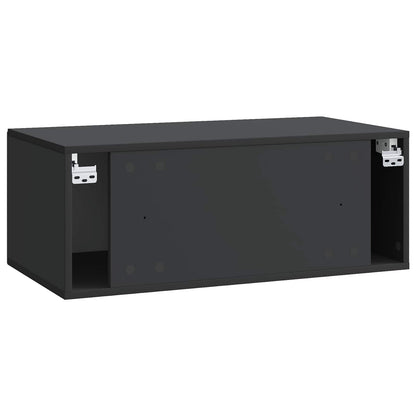 Mobile Porta TV da Muro Nero 78,5 x 41 x 30 cm | homemem39