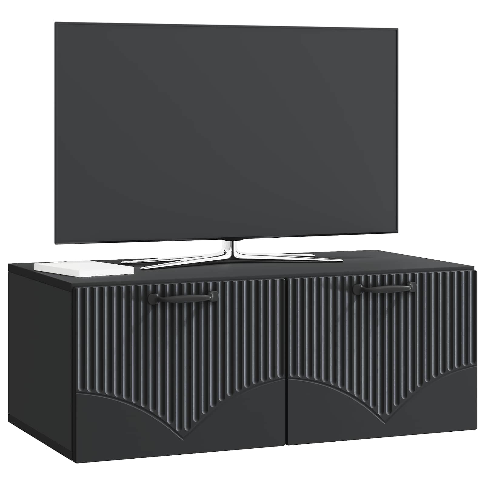Mobile Porta TV da Muro Nero 78,5 x 41 x 30 cm | homemem39