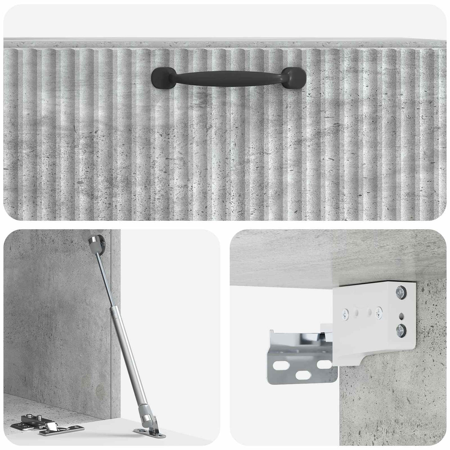 Mobile Porta TV da Muro Grigio Cemento 78,5 x 41 x 30 cm | homemem39