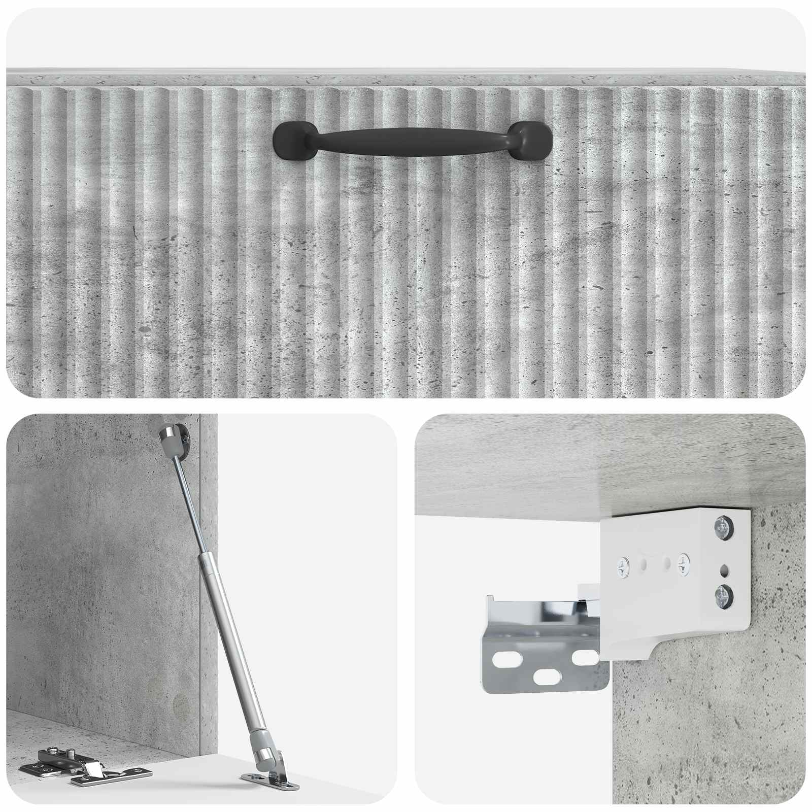 Mobile Porta TV da Muro Grigio Cemento 78,5 x 41 x 30 cm | homemem39