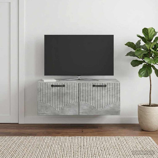 Mobile Porta TV da Muro Grigio Cemento 78,5 x 41 x 30 cm - homemem39