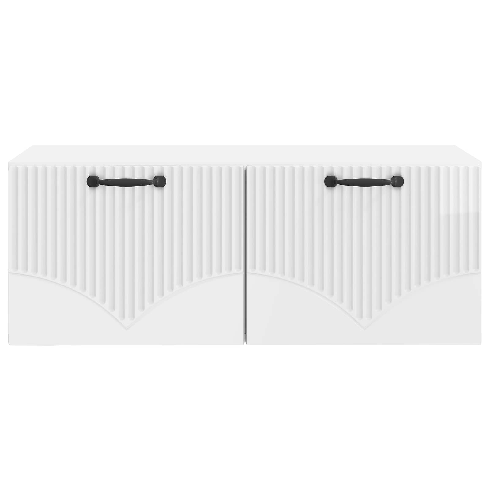 Mobile Porta TV da Muro Bianco Lucido 78,5 x 41 x 30 cm | homemem39