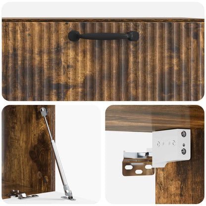 Mobile Porta TV da Muro Rovere Fumo 78,5 x 41 x 30 cm