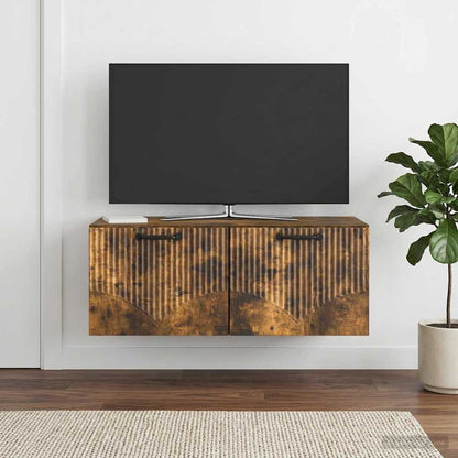 Mobile Porta TV da Muro Rovere Fumo 78,5 x 41 x 30 cm
