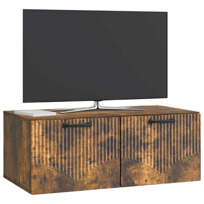 Mobile Porta TV da Muro Rovere Fumo 78,5 x 41 x 30 cm | homemem39
