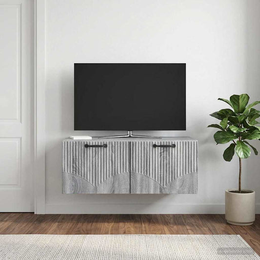 Mobile Porta TV da Muro Grigio Sonoma 78,5 x 41 x 30 cm - homemem39