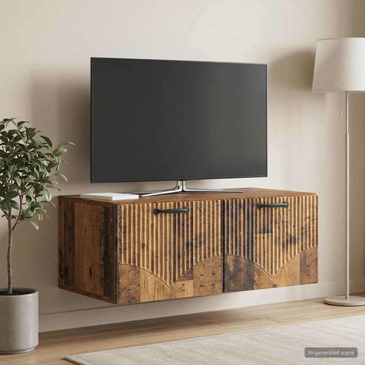 Mobile Porta TV da Muro Legno antico 78,5 x 41 x 30 cm