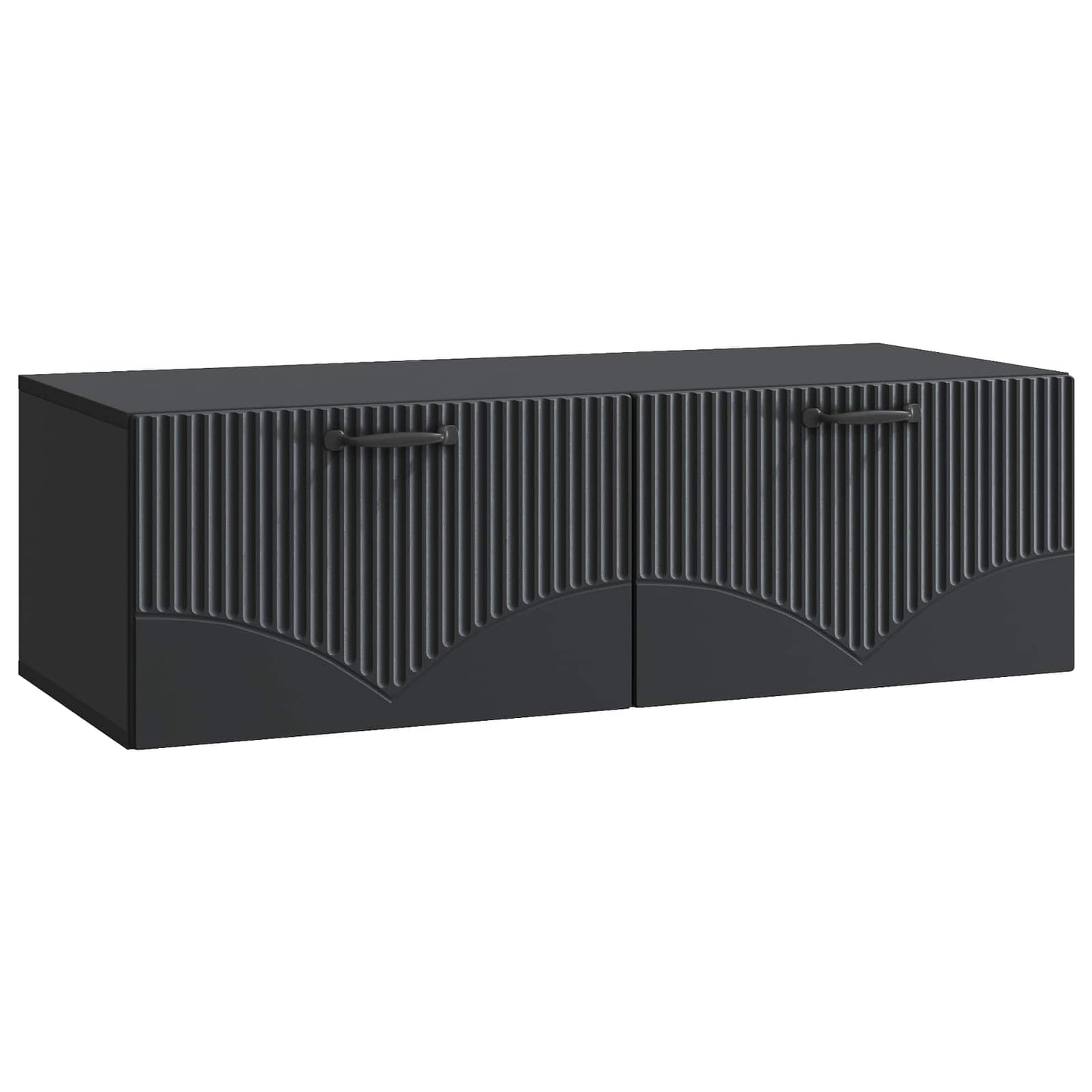 Mobile Porta TV da Muro Montaggio a parete Nero 98 x 41 x 30 cm | homemem39