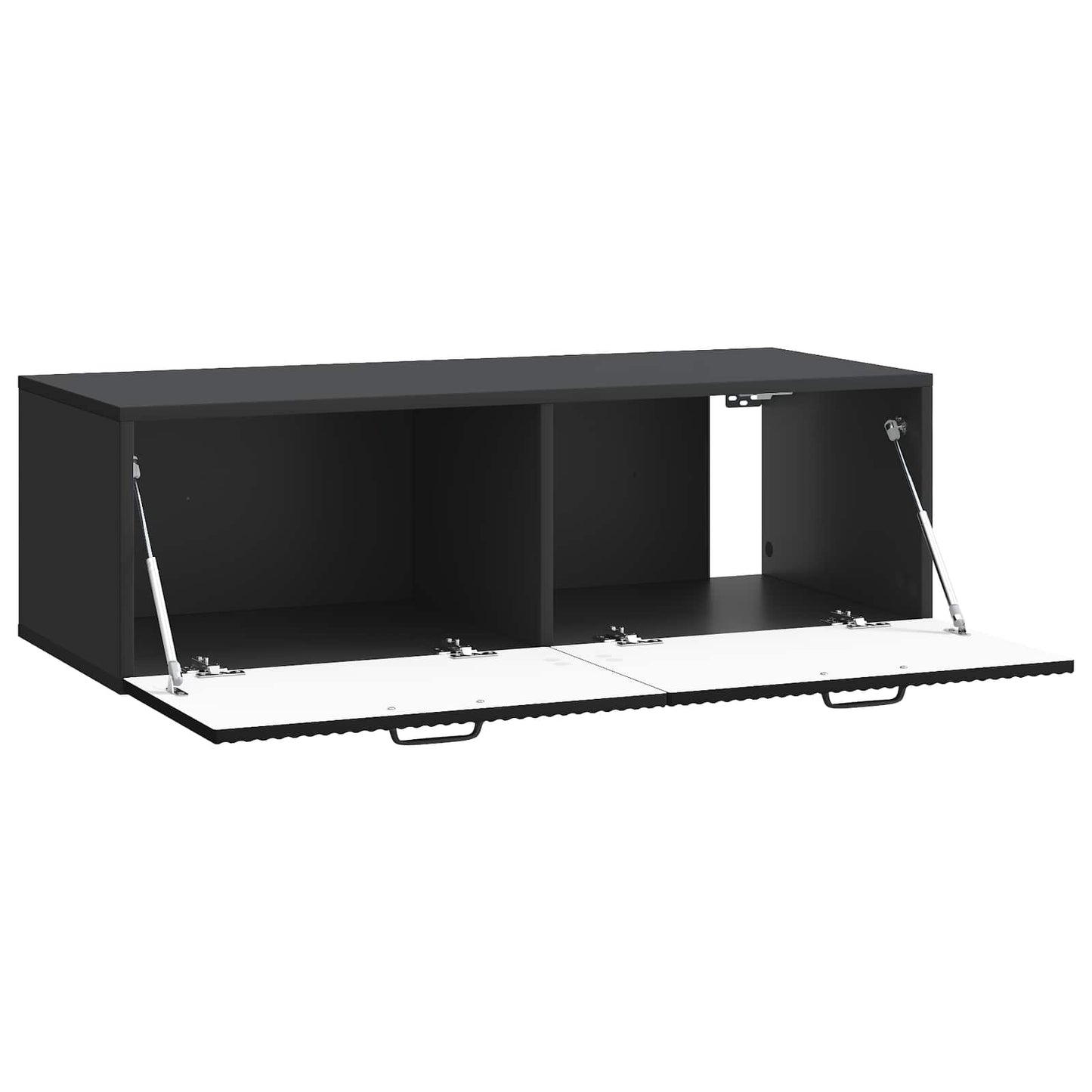 Mobile Porta TV da Muro Montaggio a parete Nero 98 x 41 x 30 cm