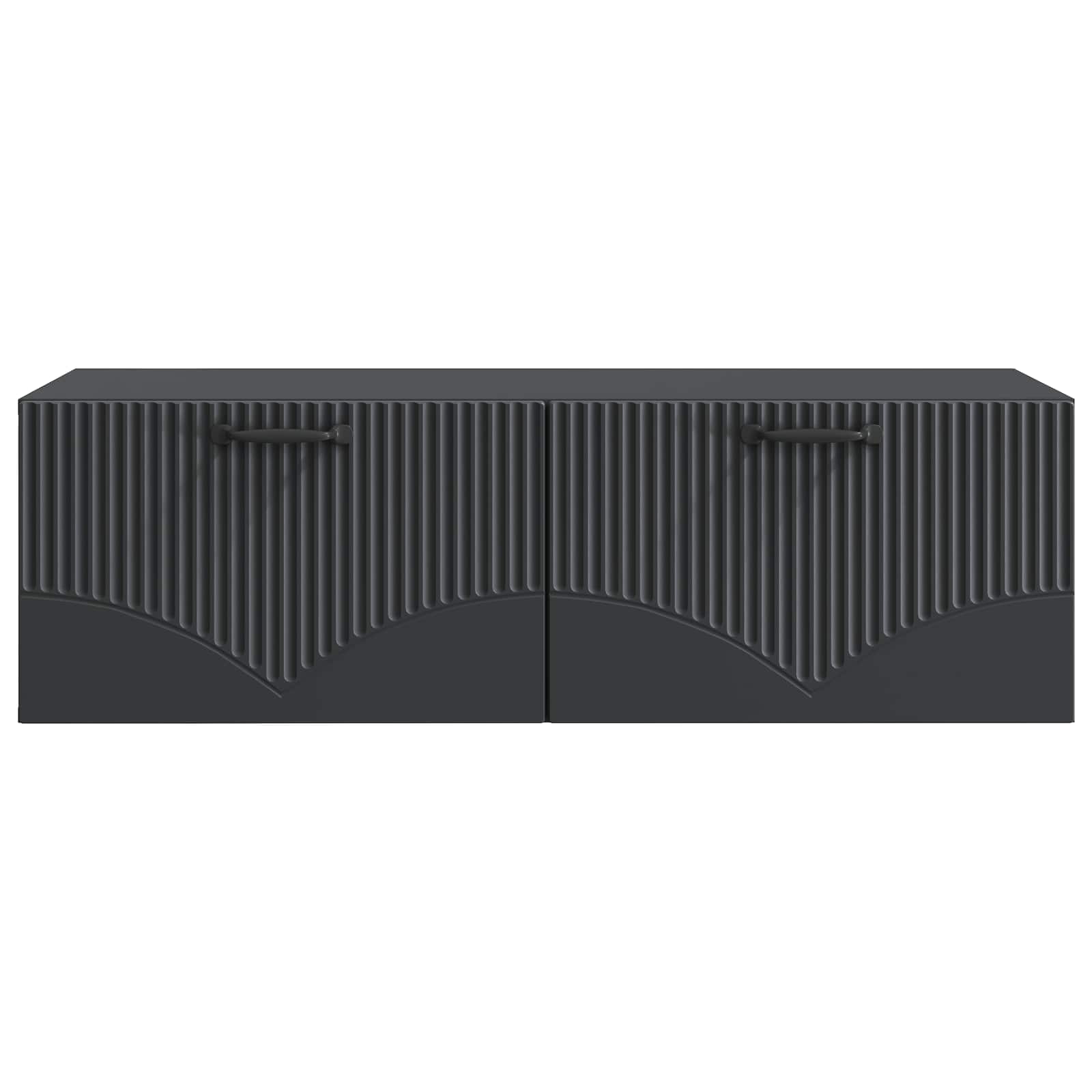 Mobile Porta TV da Muro Montaggio a parete Nero 98 x 41 x 30 cm | homemem39