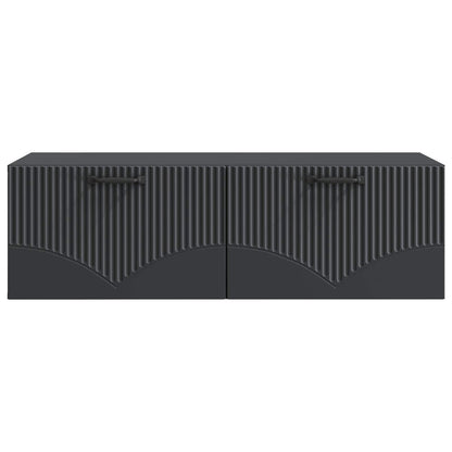Mobile Porta TV da Muro Montaggio a parete Nero 98 x 41 x 30 cm | homemem39
