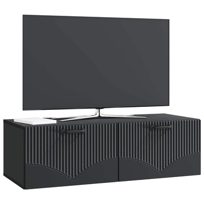 Mobile Porta TV da Muro Montaggio a parete Nero 98 x 41 x 30 cm | homemem39