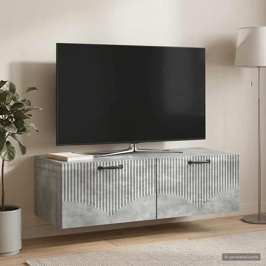 Mobile Porta TV da Muro Grigio Cemento 98 x 41 x 30 cm