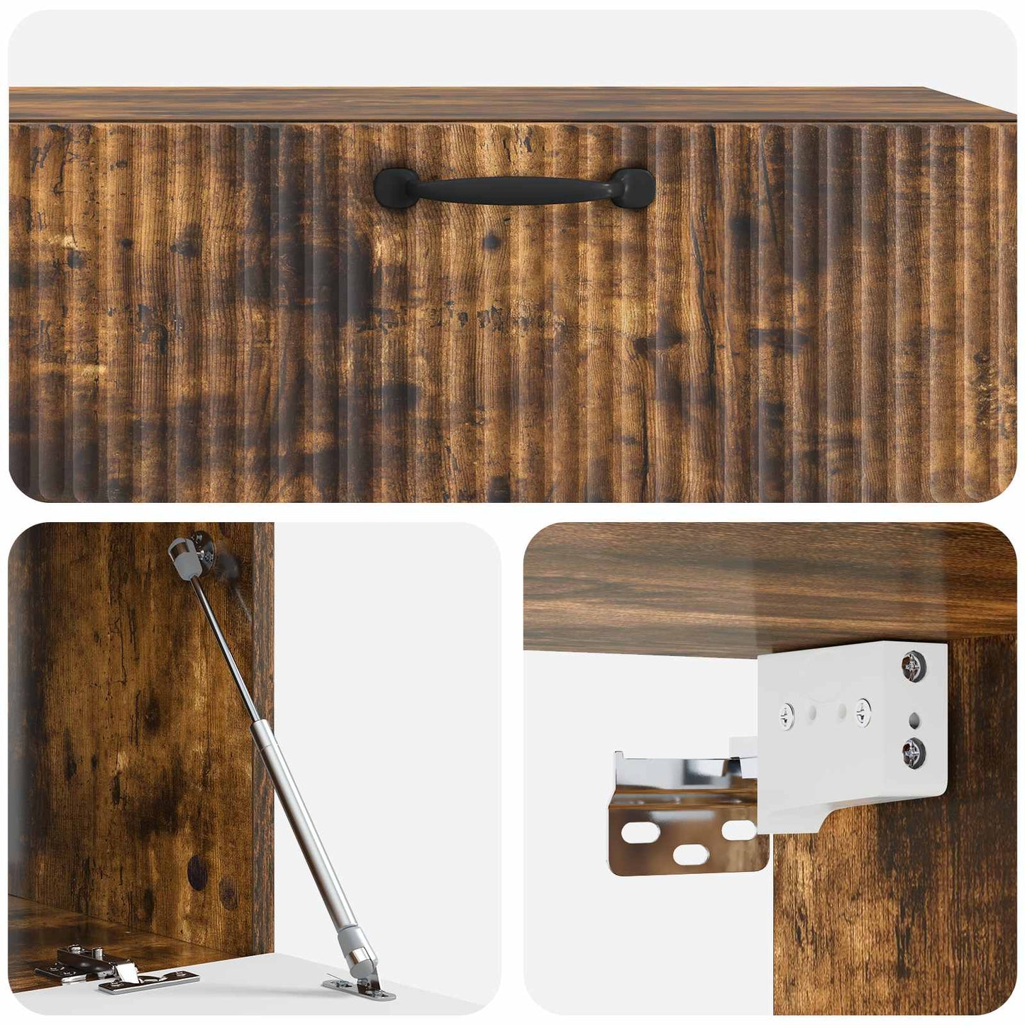 Mobile Porta TV da Muro Rovere Fumo 98 x 41 x 30 cm | homemem39