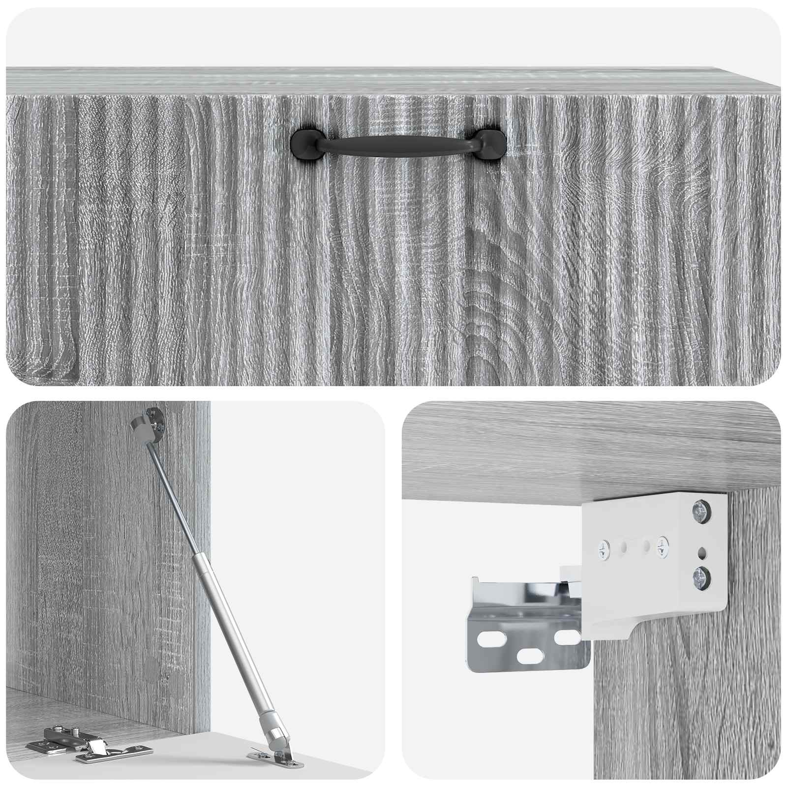 Mobile Porta TV da Muro Grigio Sonoma 98 x 41 x 30 cm | homemem39