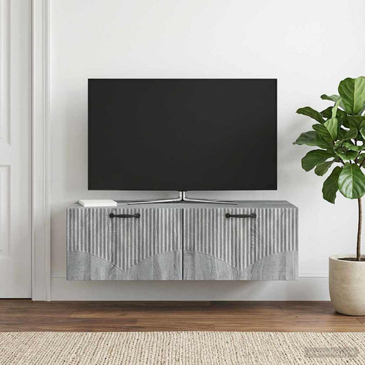 Mobile Porta TV da Muro Grigio Sonoma 98 x 41 x 30 cm - homemem39