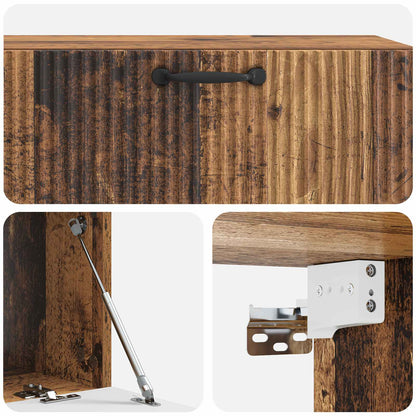 Mobile Porta TV da Muro Legno antico 98 x 41 x 30 cm