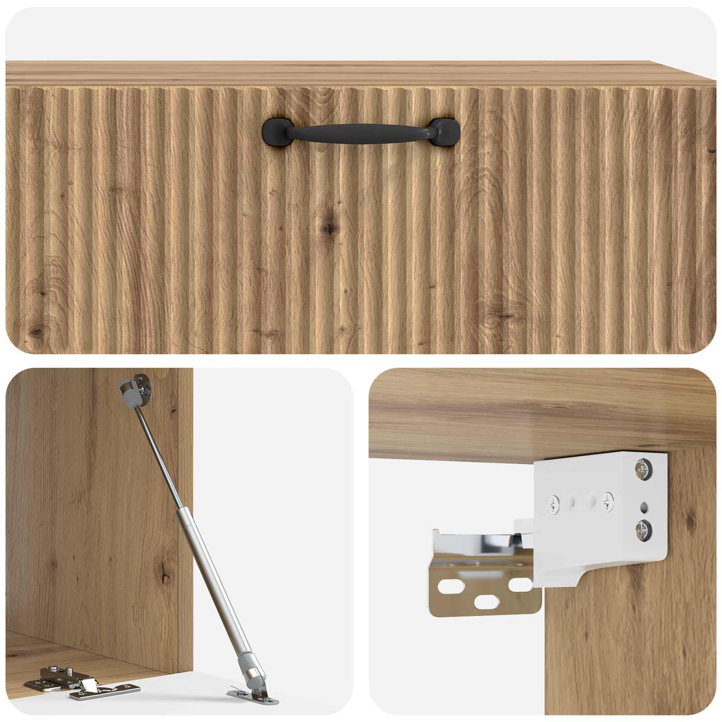 Mobile Porta TV da Muro Rovere Artigianale 98 x 41 x 30 cm | homemem39