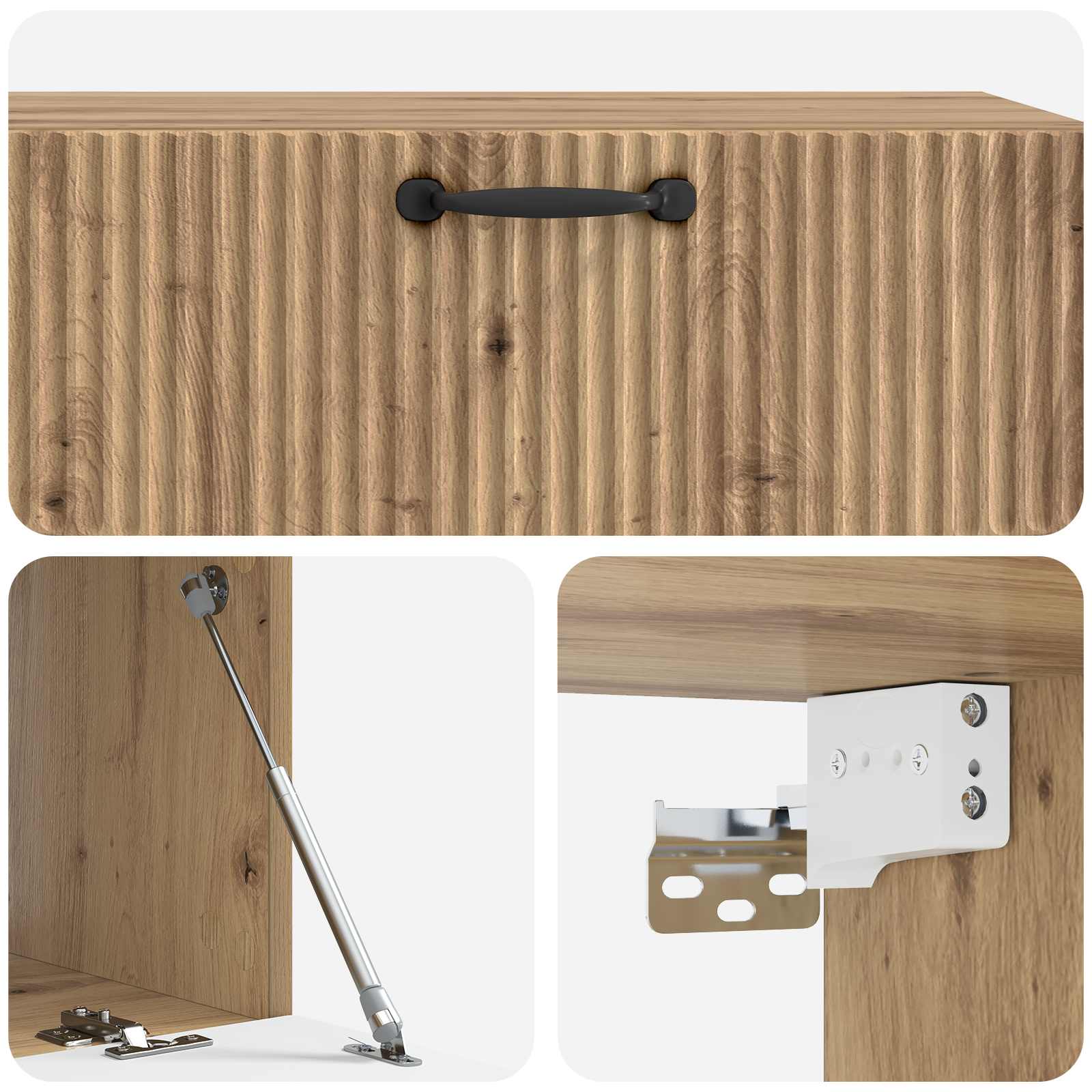 Mobile Porta TV da Muro Rovere Artigianale 98 x 41 x 30 cm | homemem39