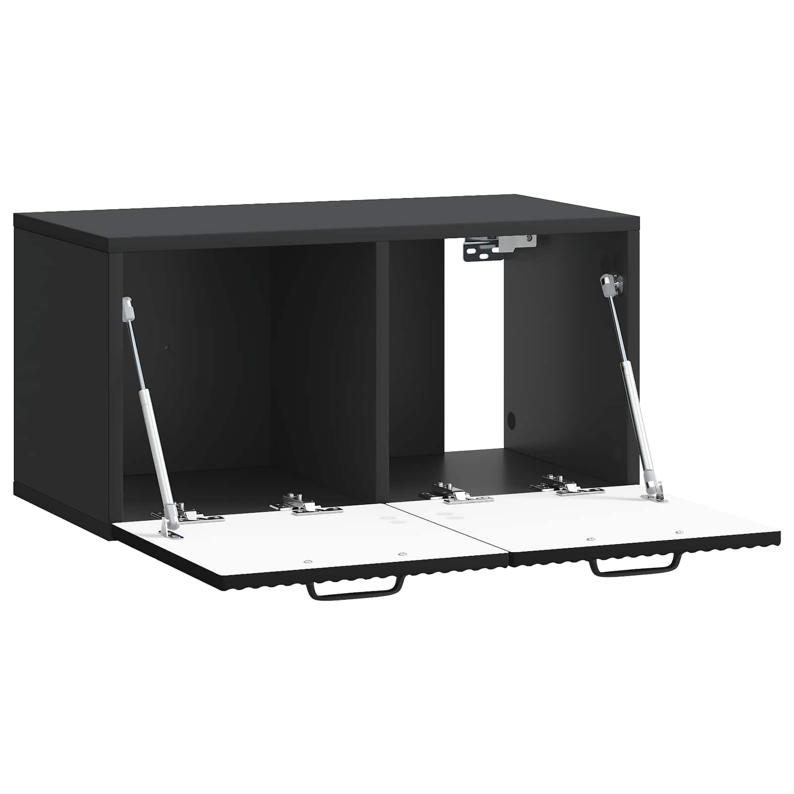 Mobile Porta TV da Muro Nero 59,5 x 31 x 30 cm | homemem39