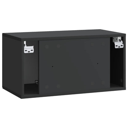 Mobile Porta TV da Muro Nero 59,5 x 31 x 30 cm