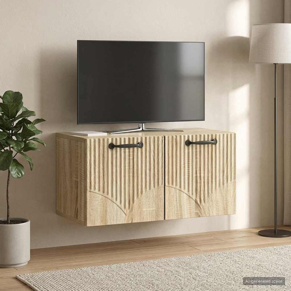 Mobile Porta TV da Muro Rovere Sonoma 59,5 x 31 x 30 cm