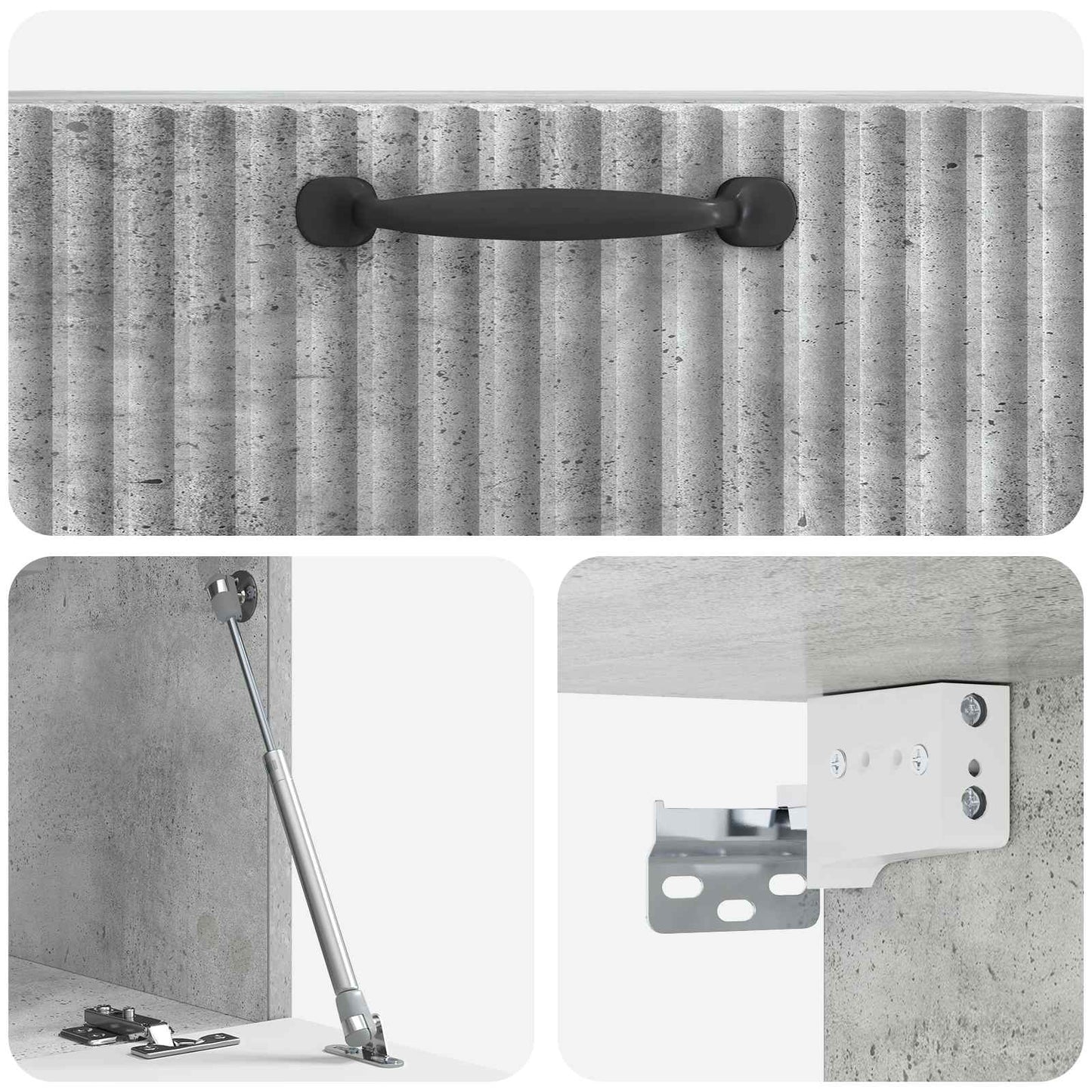 Mobile Porta TV da Muro Grigio Cemento 59,5 x 31 x 30 cm | homemem39
