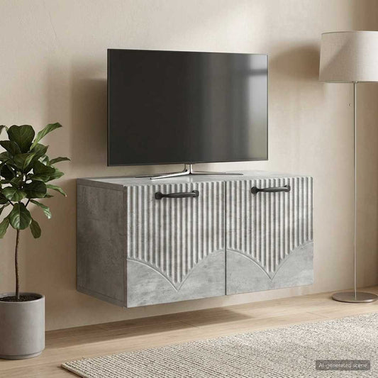 Mobile Porta TV da Muro Grigio Cemento 59,5 x 31 x 30 cm - homemem39