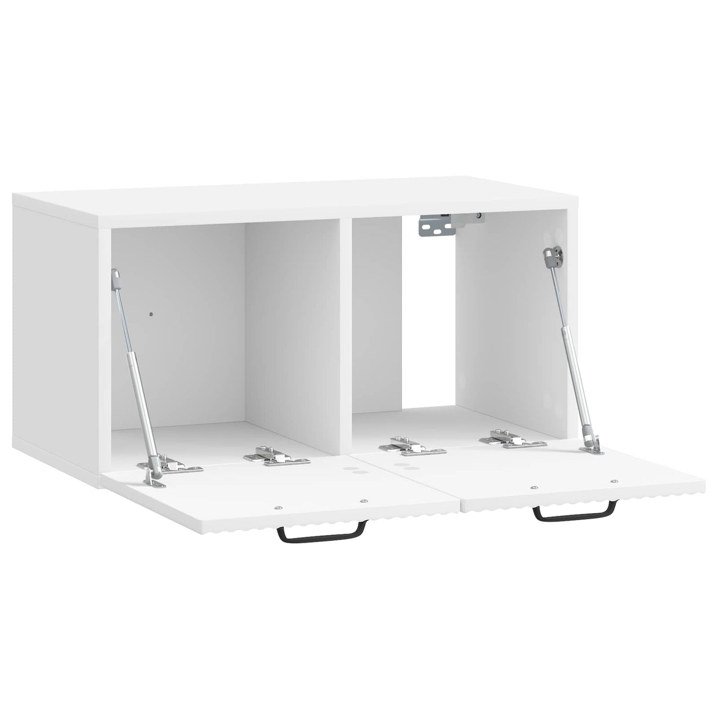 Mobile Porta TV da Muro Bianco Lucido 59,5 x 31 x 30 cm