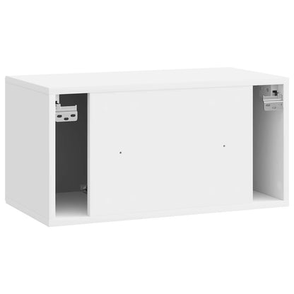 Mobile Porta TV da Muro Bianco Lucido 59,5 x 31 x 30 cm | homemem39