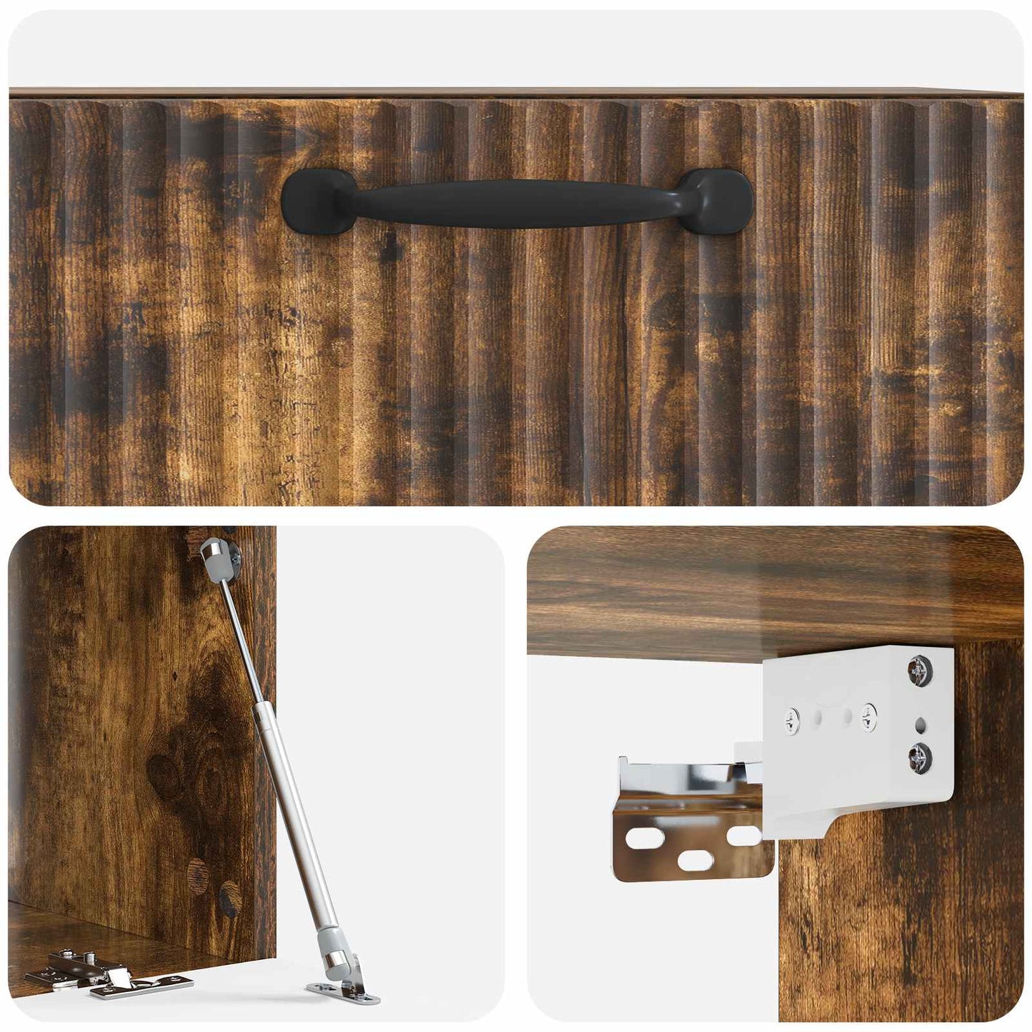 Mobile Porta TV da Muro Rovere Fumo 59,5 x 31 x 30 cm | homemem39