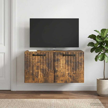 Mobile Porta TV da Muro Rovere Fumo 59,5 x 31 x 30 cm